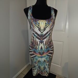 Vibrant Multicolor Midi Dress